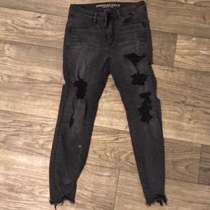American Eagle Black High Rise Jegging